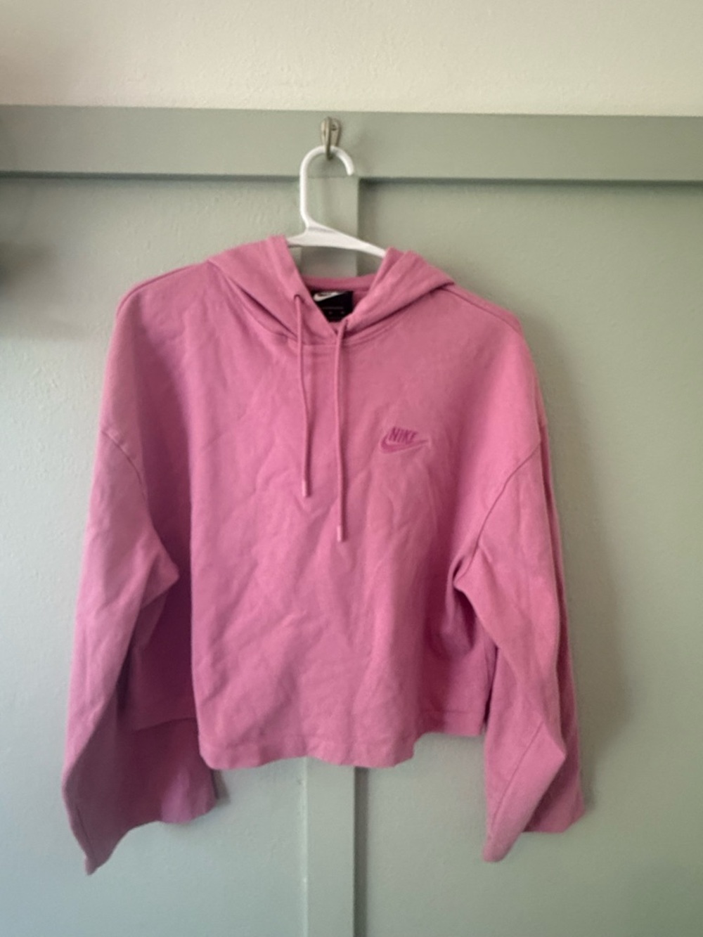 Nike Women's Rose Pink Cropped Hoodie